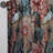 Pink And Blue Paisley Garden Dream - Bohemian Velvet Curtain - Room Darkening - 1 Panel-107563417