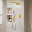 2 jets 9 po Pomme de douche murale double fixe et portable 2,2 gal / min-114001193