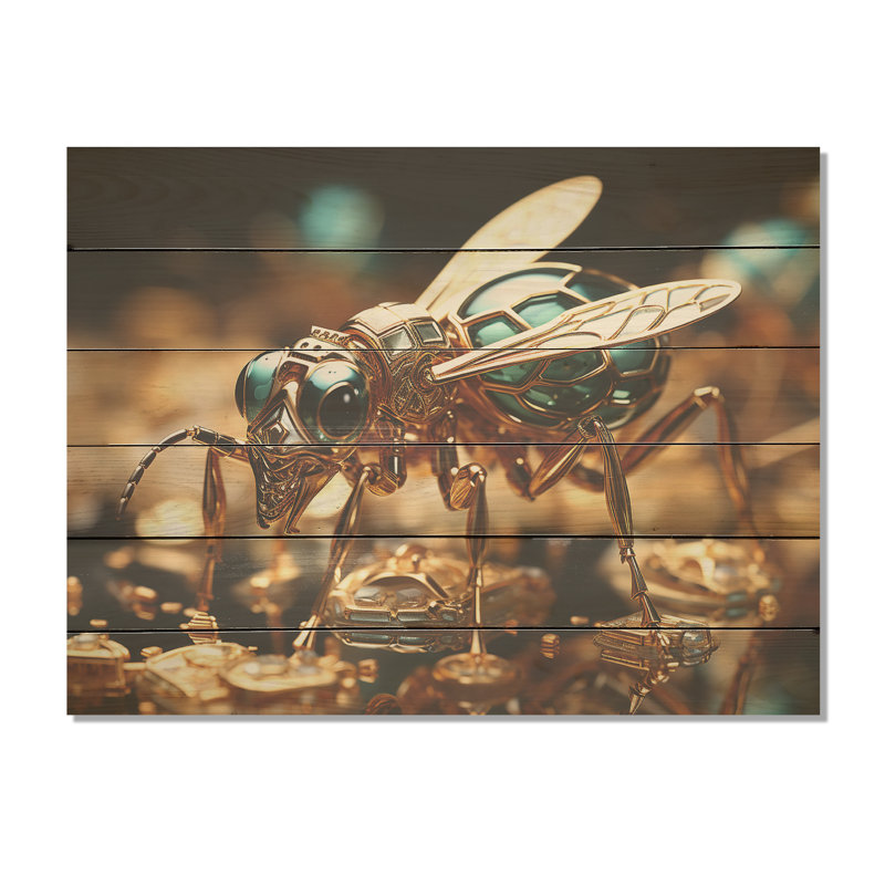 Art mural Gilded Expedition Gold Ant - Ant, H 10 po x l 20 po