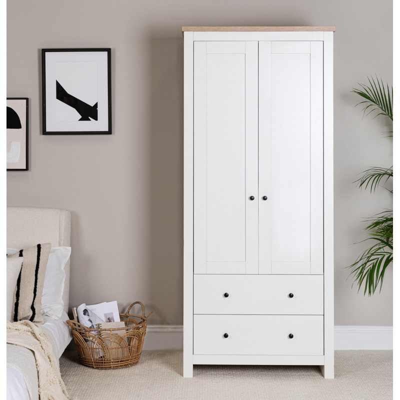 Maryhannah 2 Door Wardrobe, White