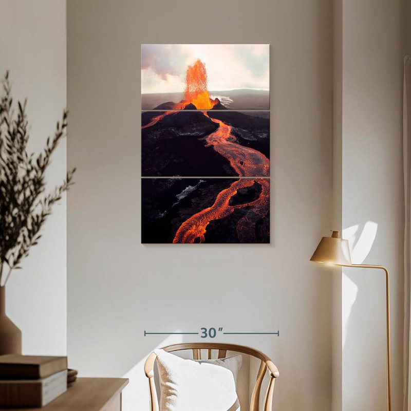Alvord Kilauea Volcano Erupting, 57'' H X 36'' W