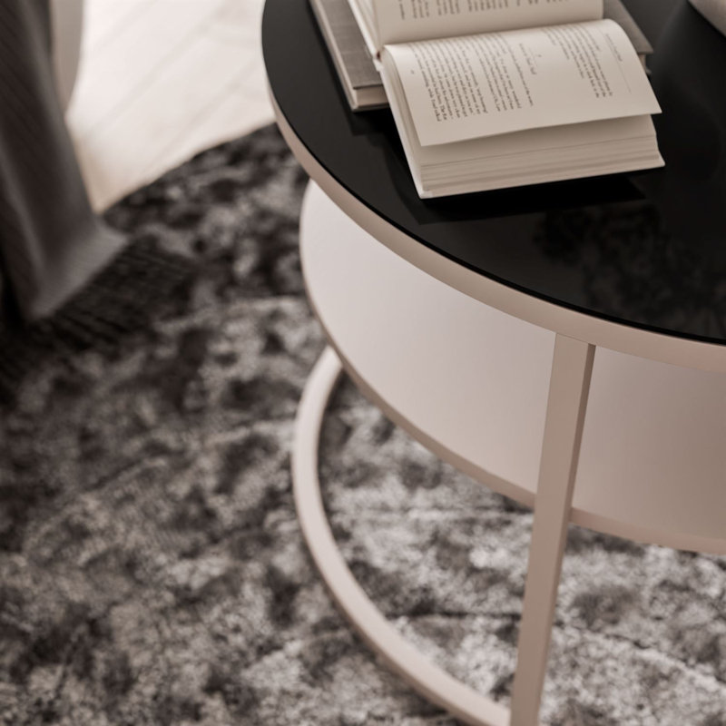 Frame Coffee Table with Storage, Black