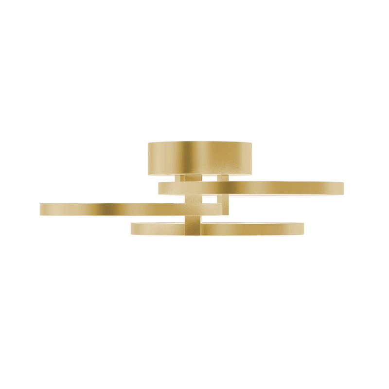 Mooty LED Flush Mount, Satin Brass, 3.5" H x 15.75" W x 15.75" D