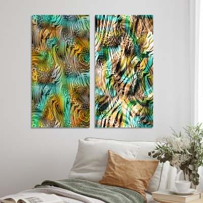 «Leopard and Tiger X», ensemble de 2 photographies sur toile