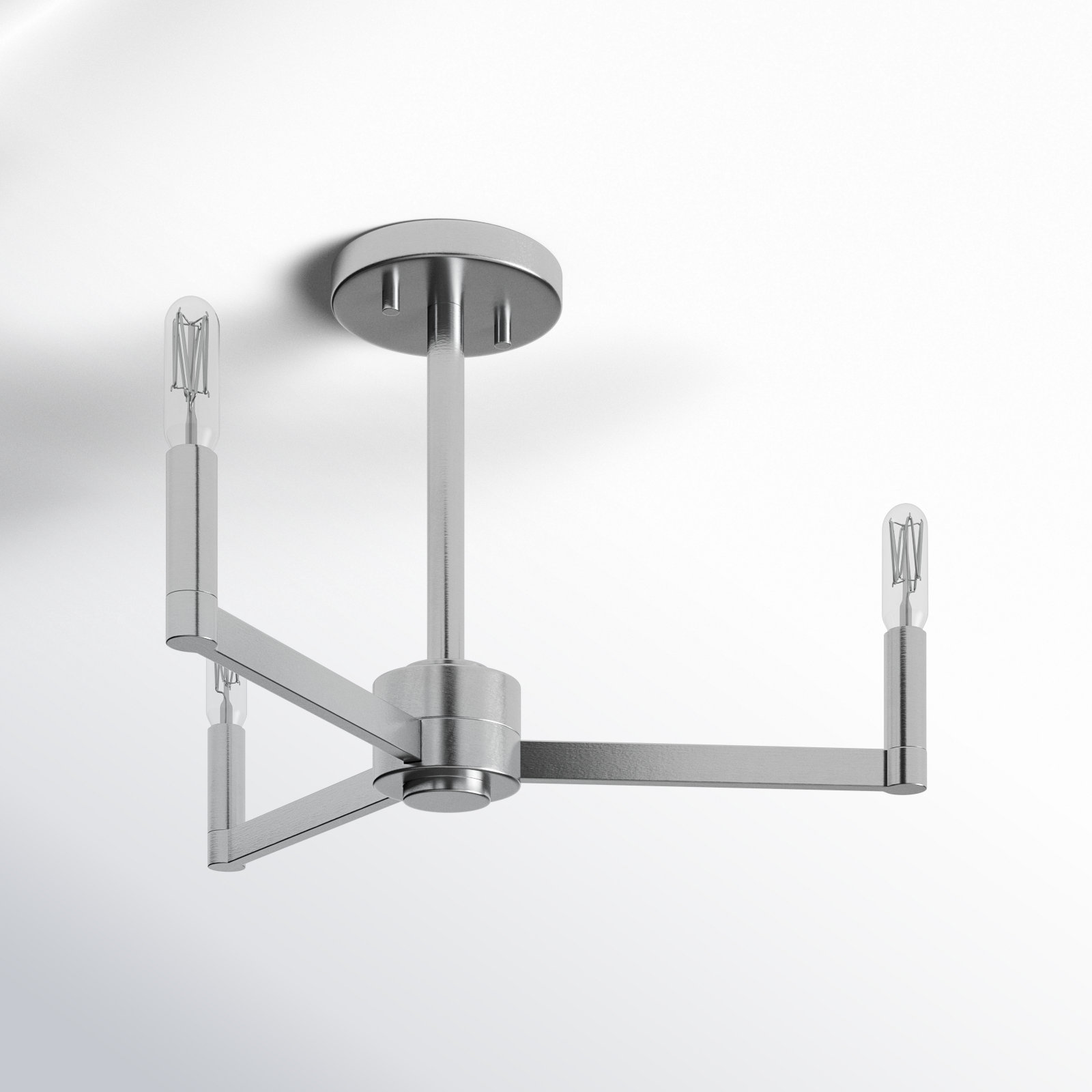 Patoma 3-Light Semi Flush Mount, Brushed Nickel