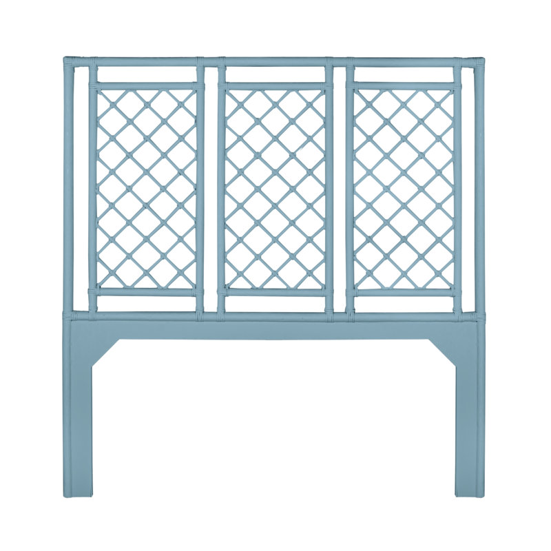 X And Diamond Headboard, King, Pool Blue