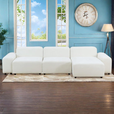 4-piece Microfiber Sectional Sofa