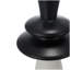 D15x26.7" Black Aluminum Table Lamp with Two Varying Round Accents and White Drum Shade(Lamp Shade Assembly Required)-1120393343