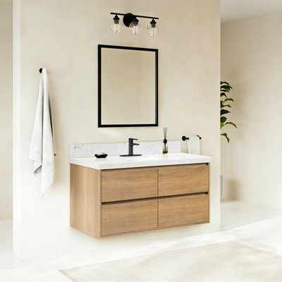 Ensemble de meuble-lavabo mural 48 po