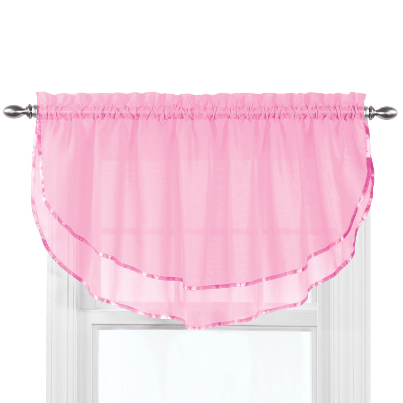 Cantonnière transparente 60 po Penobscot Elegance, Rose