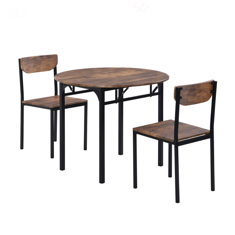 Ensemble de salle à manger 3 pièces avec abattant