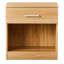 1-Drawer Nightstand With Bottom Shelf Pure Oak Tone E1 Particleboard 39X28x41 Cm