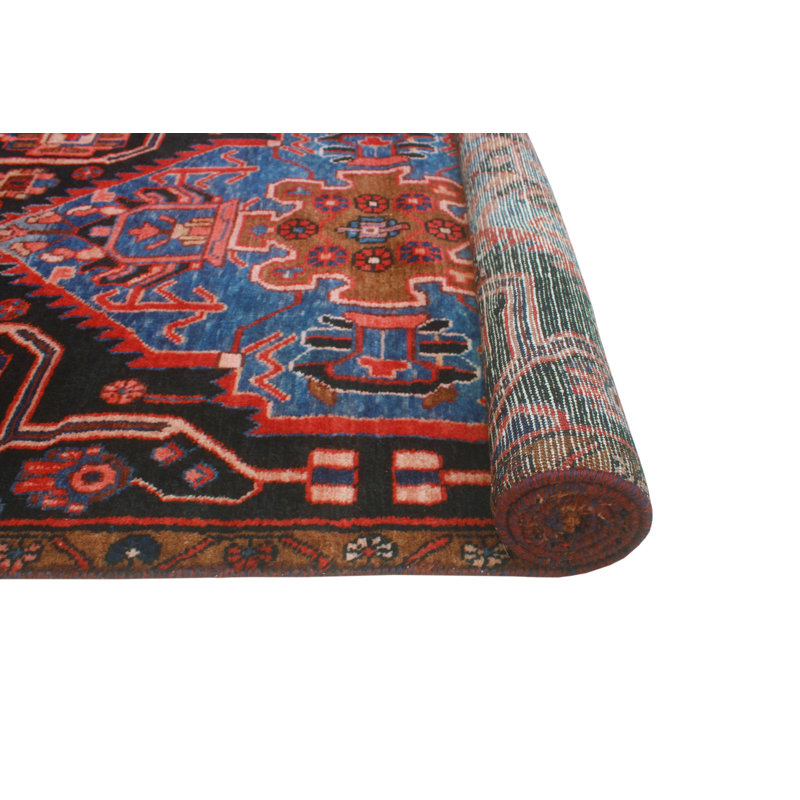 Tapis de couloir gris anthracite délavé Fine Vintage