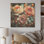Cubiste en papier Bouquet Rose Grace - Roses, art sur bois de pin naturel