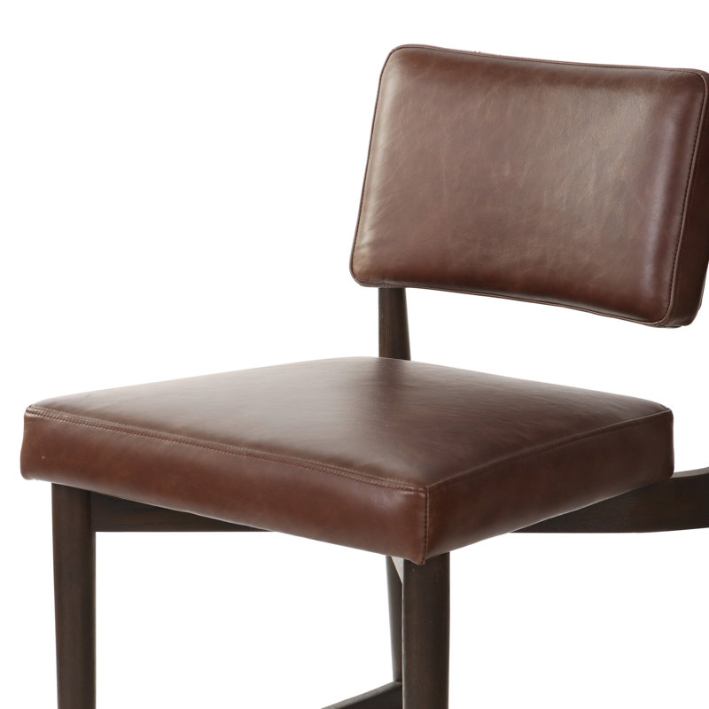 Anton Stool-Havana Brown-Bar, Bar Stool (31" Seat Height), Cognac Genuine Leather