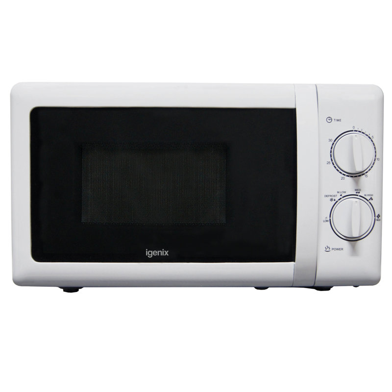 Igenix 20 Litre 800W Manual Microwave with Stainless Steel Cavity