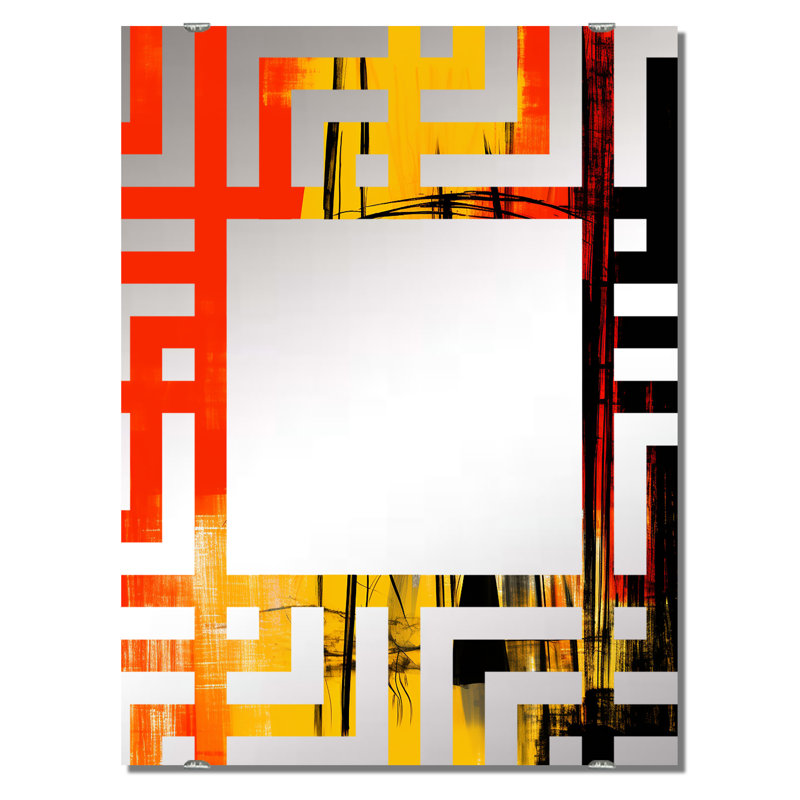 Deluna - Miroirs muraux décoratifs à collage abstrait MIR131675, 40 po x 30 po