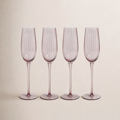 Malden Optic Champagne Flutes, Set of 4