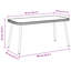 Table basse vidaXL 90 x 45 x 43 cm en poly rotin et verre-786473377