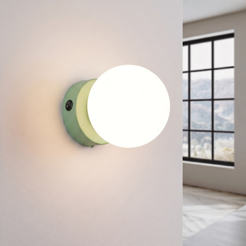 Yoli Steel Flush Mounted Sconce, Sage