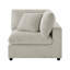 Fauteuil de coin modulaire en velours côtelé beige, convient aux animaux de compagnie (avec coussin décoratif)-522433840
