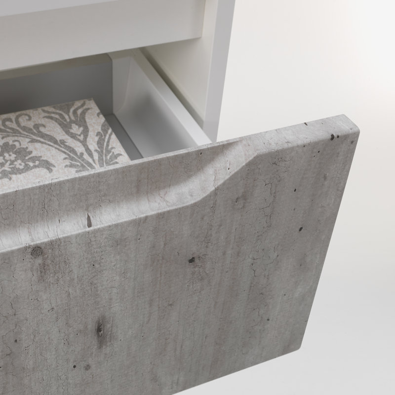 Yatts Bathroom Cabinet, Cement
