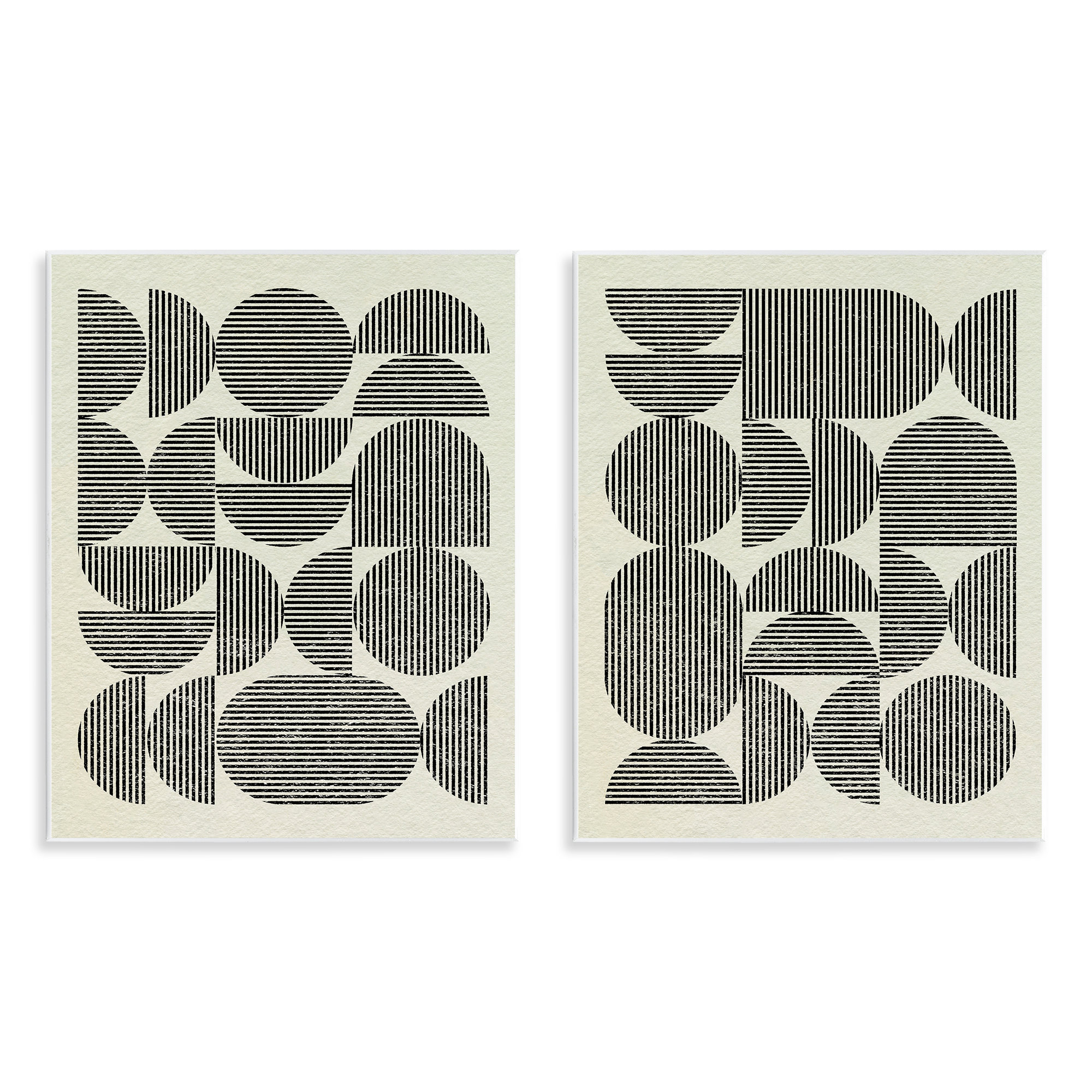 Image showcasing Dakota Fields Minimalist Modern Geometric 2 PC Wall Plaque Art Set by ...