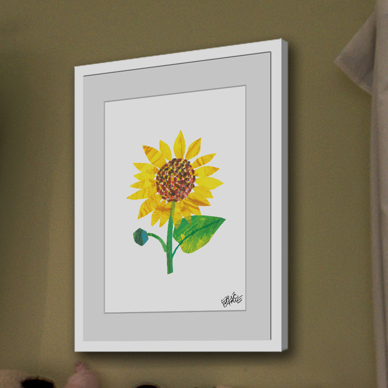 Yellow Sunflower by Eric Carle - Painting, 46cm H x 30cm W