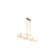 Orleans 5-Light Linear Chandelier in Distressed Gold