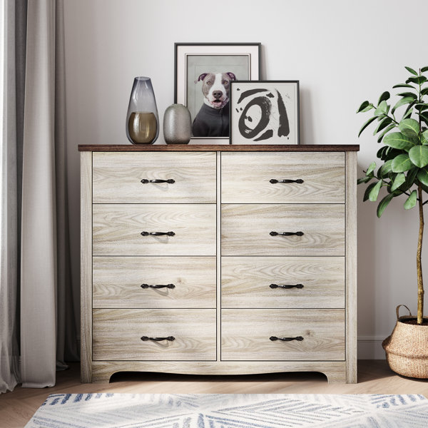 Laurel Foundry Modern Farmhouse Commode double à 8 tiroirs 47,2 po ...