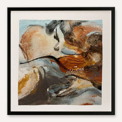 Limited Edition 20 x 20 in. "Embrace" Framed Silk Scarf by Fanyu Lin