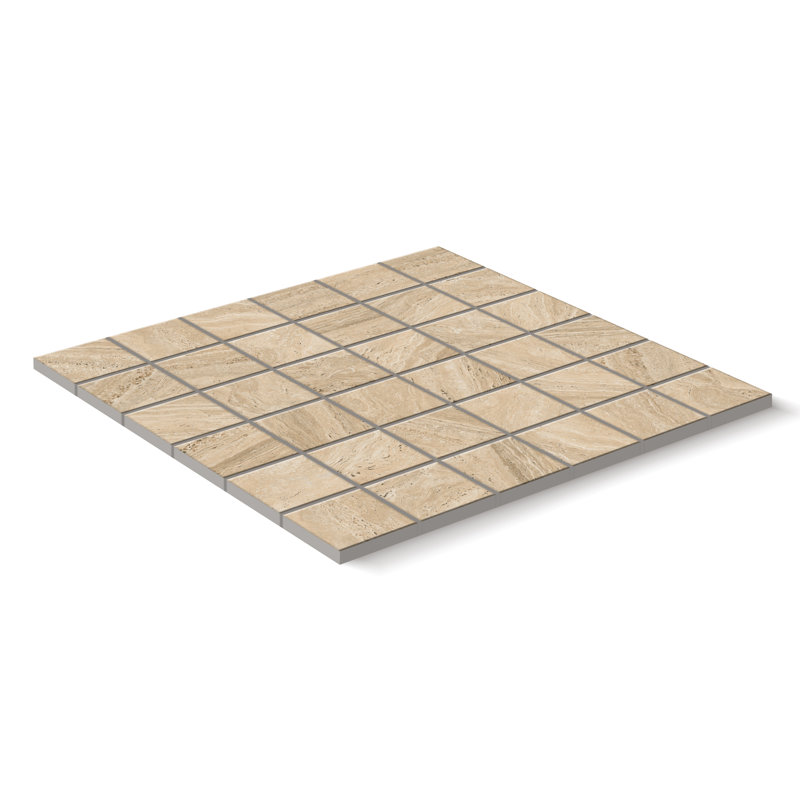 Colosseum Matte 2x2 Mosaic Square Wall & Floor Travertine Look Tile (12x12 Sheet), Beige
