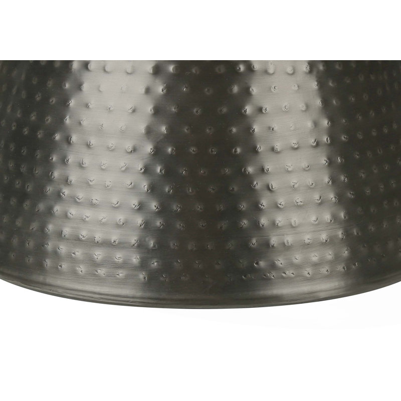 Table d'appoint, tambour, table d'appoint, de bout, pour salon, chambre à coucher, contemporain, moderne, Argent argent