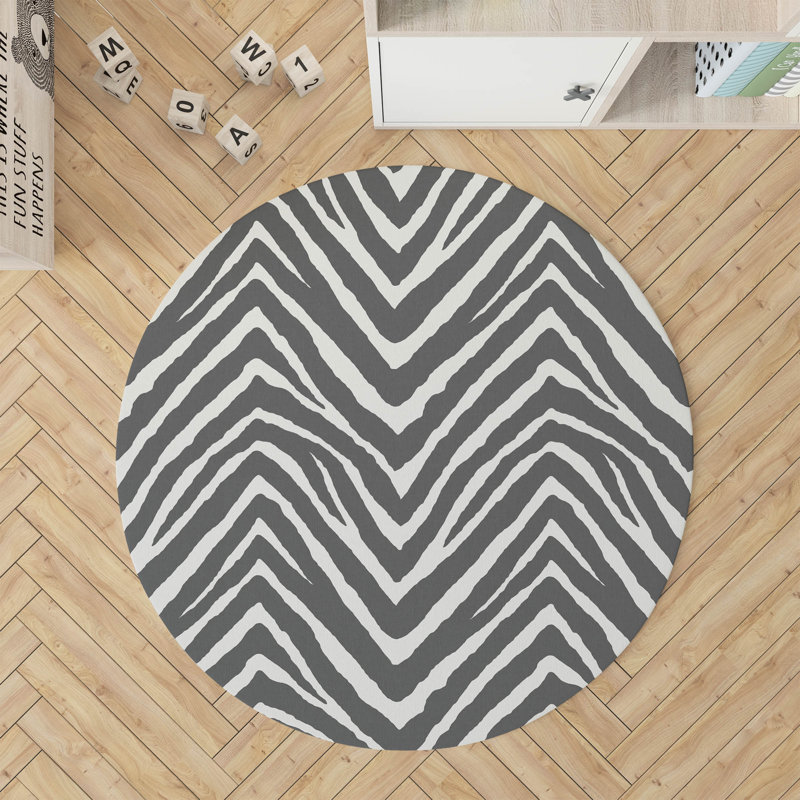 Tapis de jeu Zebra, Ivoire/gris anthracite