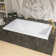 54" W X 32'' D Alcove Rectangular Bathtub Drop-In Soaking Tub 3-Wall Acrylic White Bathroom Tub With Integrated Overflow