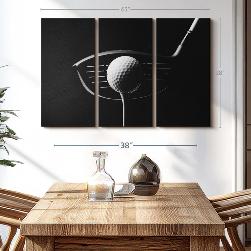 Golf Hit Position Canvas Print, 28" H x 45" W