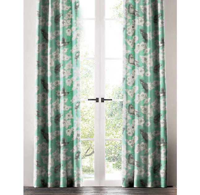 Cotton Blend Room Darkening Curtain Single Panel, 50" W x 120" L, Mint