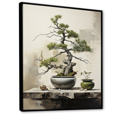 Zen Miniature Bonzai II - Tree Bonsai Wall Art