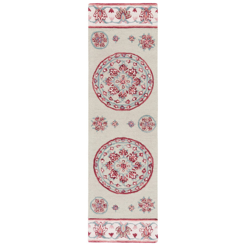 Bellagio Hand Tufted Wool Floral Rug, Runner 2'3" x 8'