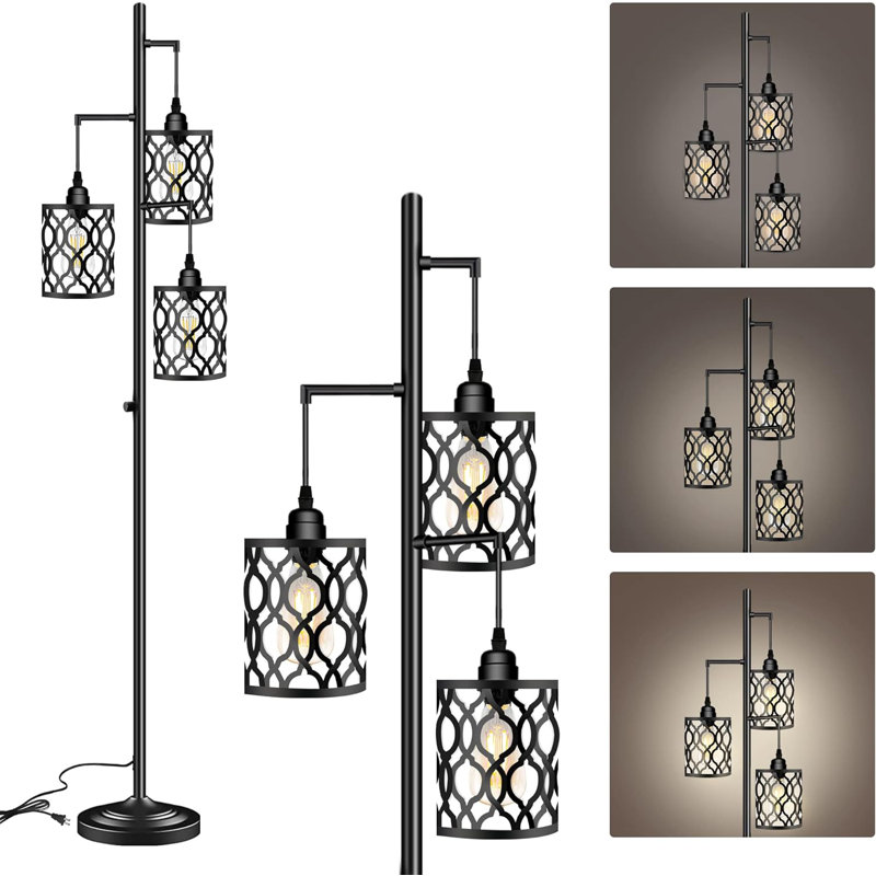 68'' Black Tree Floor Lamp
