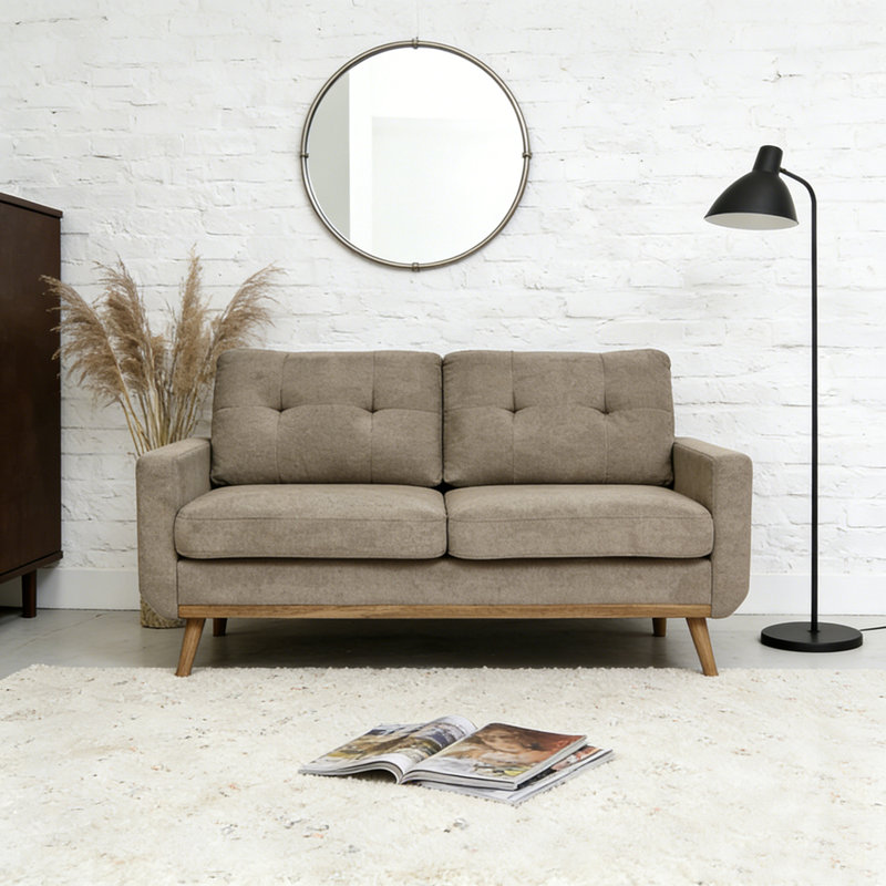 67.7" Wide Modern Upholstered Tufted Loveseat Sofa, Chameau