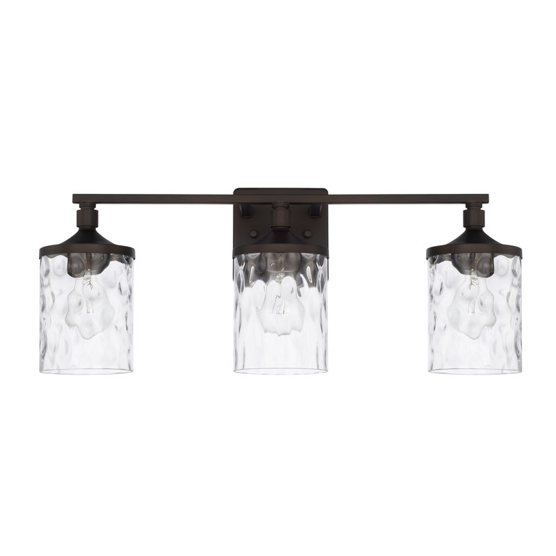 Éclairage pour meuble-lavabo à 3 lumières Baldwin, Bronze, Trois lumières