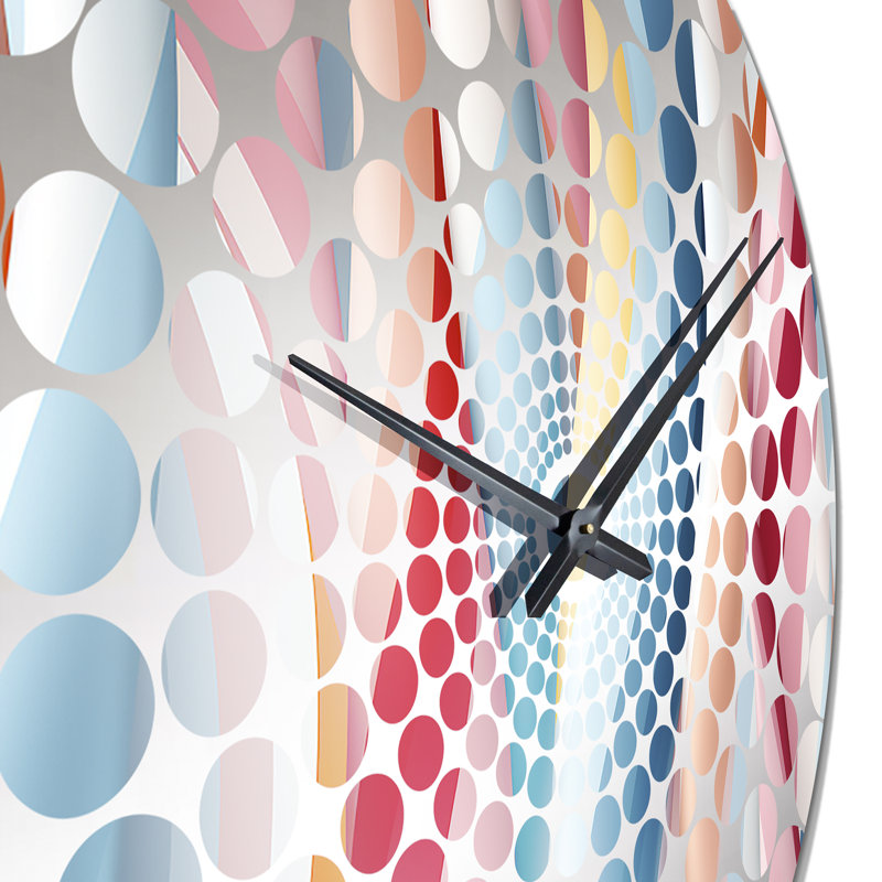 Horloge murale rayée Pink Energetic, Petit