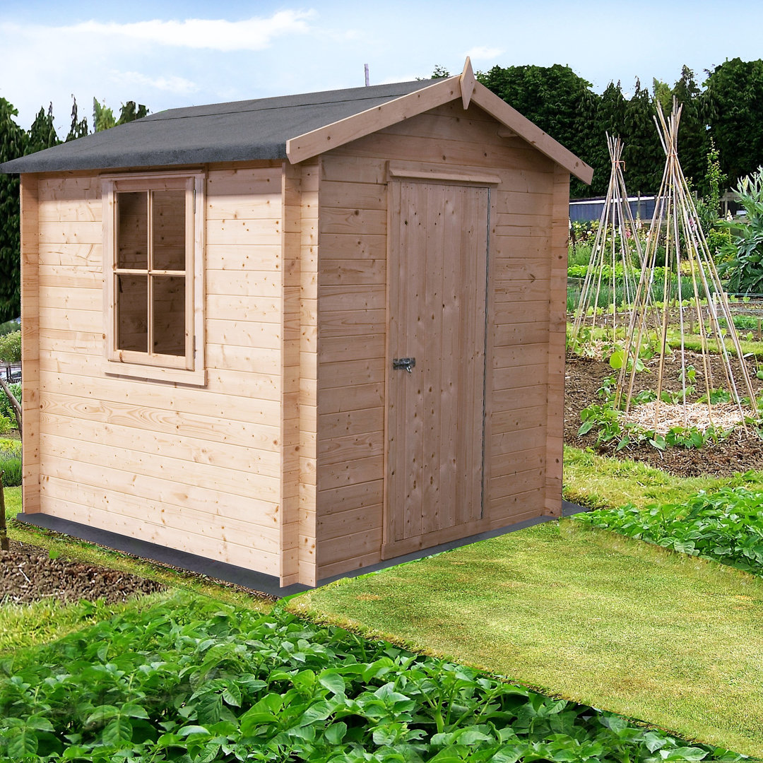 Danbury 8 ft. W x 8 ft. D Log Cabin Garden Shed