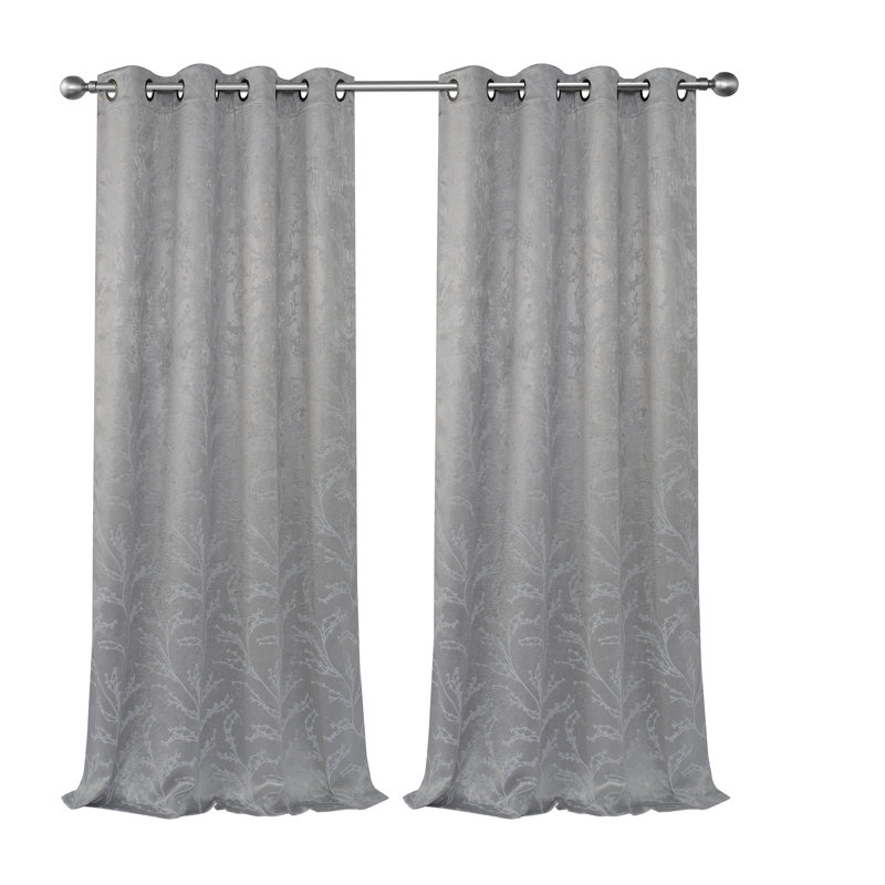 Inoue Blackout Curtain Pair, Silver