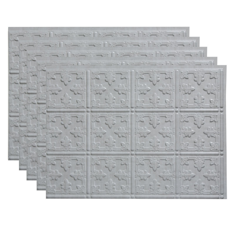 Ensemble de dosseret décoratif en vinyle style traditionnel 10 motifs FASÄDE 15 pieds carrés, Cachemire