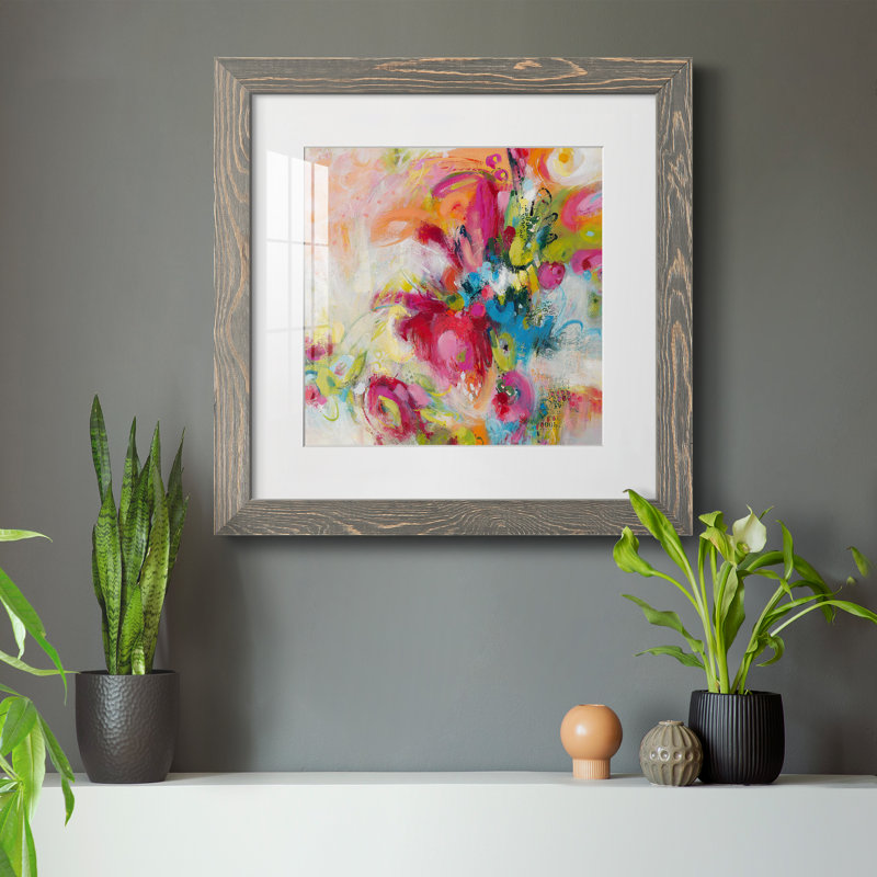 " Let's Bounce ", 34.5" H x 34.5" W x 1" D, Grey, White