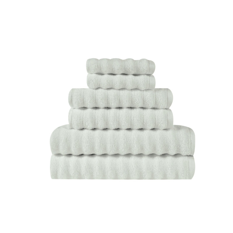 Ensemble de serviettes 6 pièces Truel Soft Zero Twist, Gris argenté