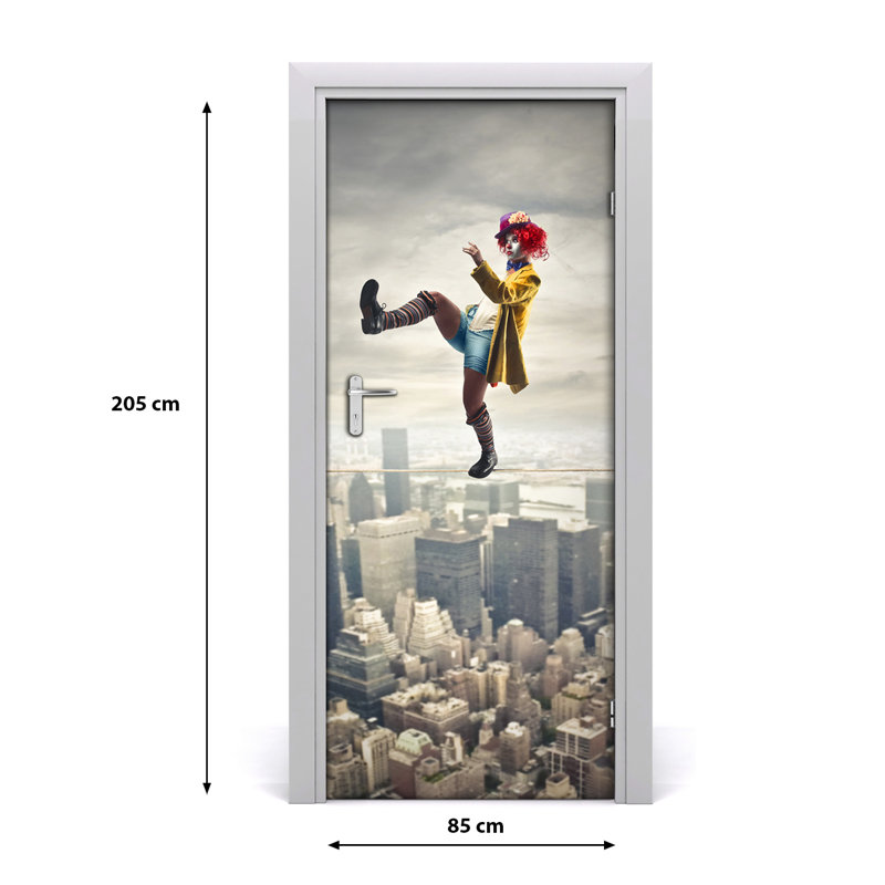 Clown Lines Door Decal