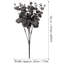 3 faisceaux d'eucalyptus artificiels tiges d'eucalyptus branches noires pour Halloween